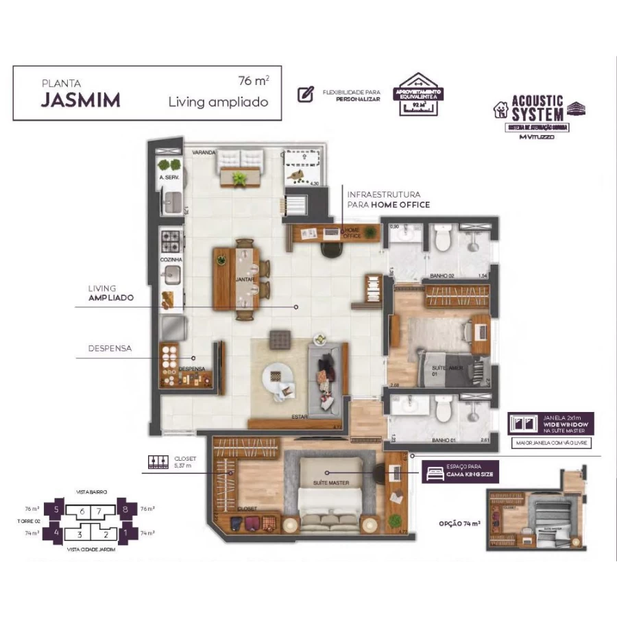 Jasmim - Living ampliado